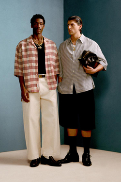 ZARA X WILLY CHAVARRIA РУБАШКА ОВЕРСАЙЗ В КЛЕТКУ , РОЗОВЫЙ/БЕЛЫЙ