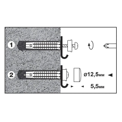Декоративный колпачок на универсальный шуруп D3,5-4,0мм черный (10 шт.)