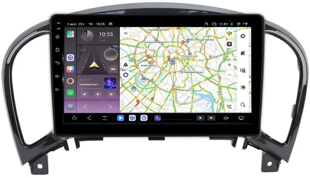 Магнитола для Nissan Juke 2011-2019 - Carmedia OL-9672 QLed, Android 13, TS20, CarPlay, SIM-слот