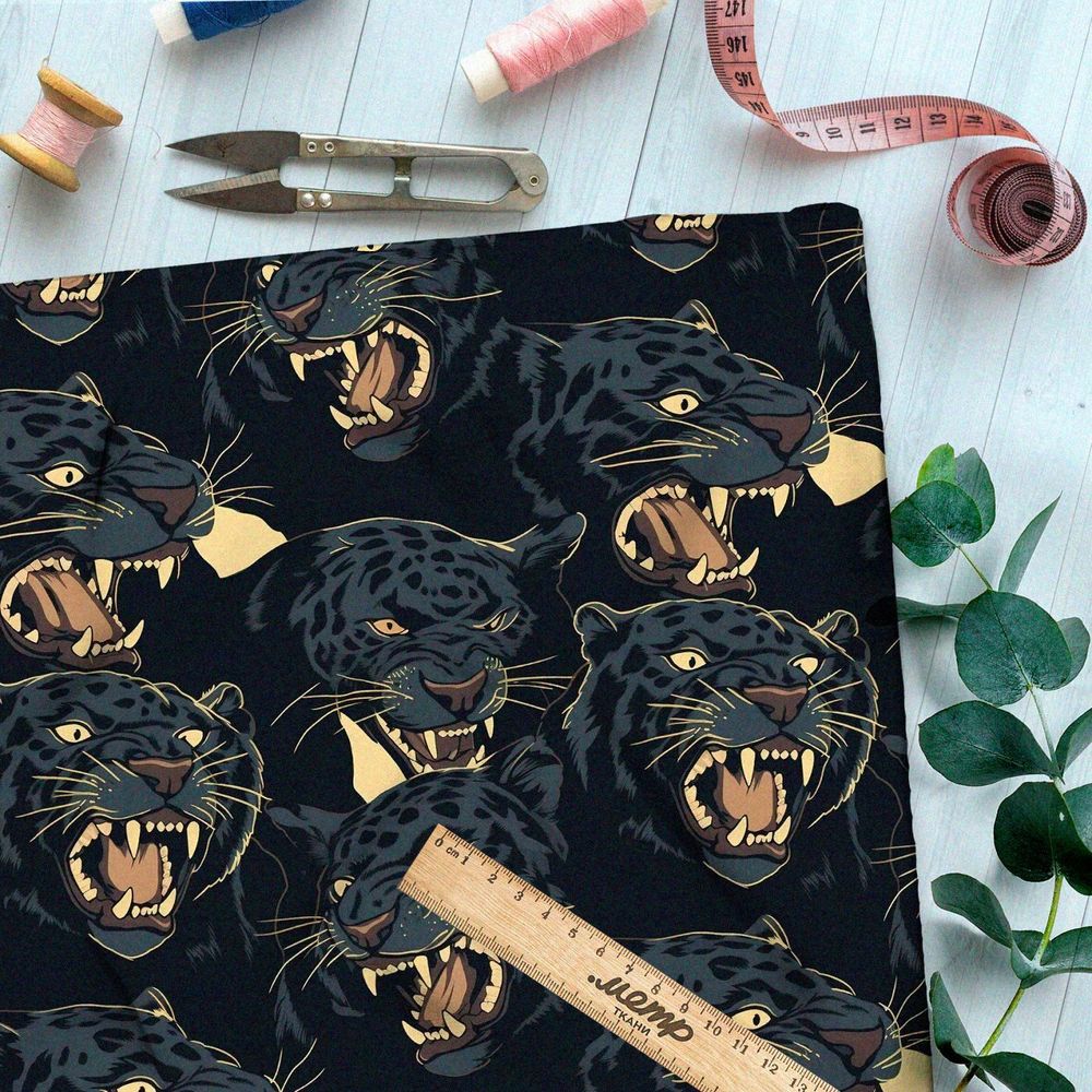 Ткань премиум мембрана хищная кошка