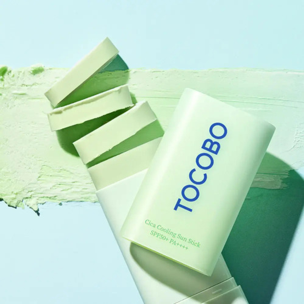 Tocobo Стик солнцезащитный с экстрактом центеллы - Cica cooling sun stick SPF50+ PA++++, 18г