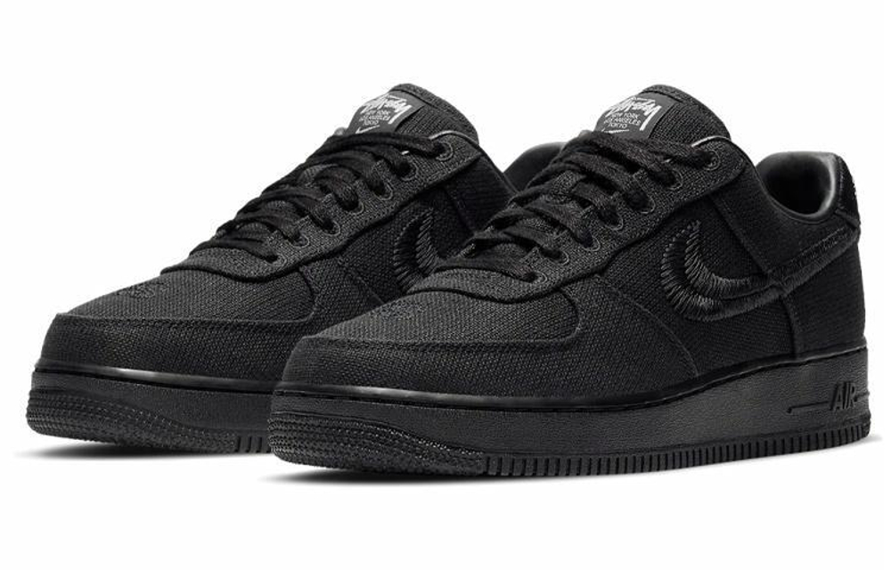 Кроссовки Stussy X Nike Air Force 1 Low "Triple Black"