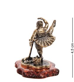 Народные промыслы AM-3283 Фигурка «Балерина Я тоже могу» (латунь, янтарь)