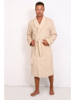 Халат мужской махровый "Элит" с воротником шалькой, цвет: 022-Бежевый