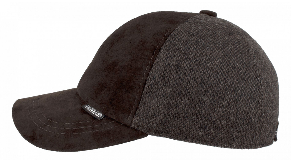Бейсболка пальтовая ткань+замш/Denkor