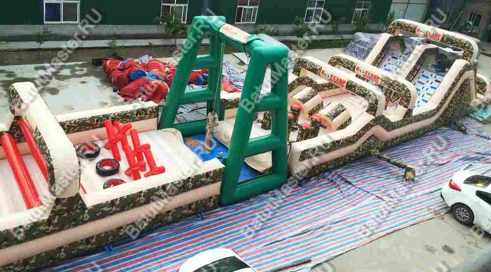 Надувная полоса препятствий "Патриот" 24*3*5 м