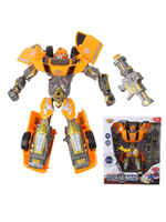 Робот-трансформер (20см) "Робобиль. Желтое авто" (звук, бат. в комплекте )