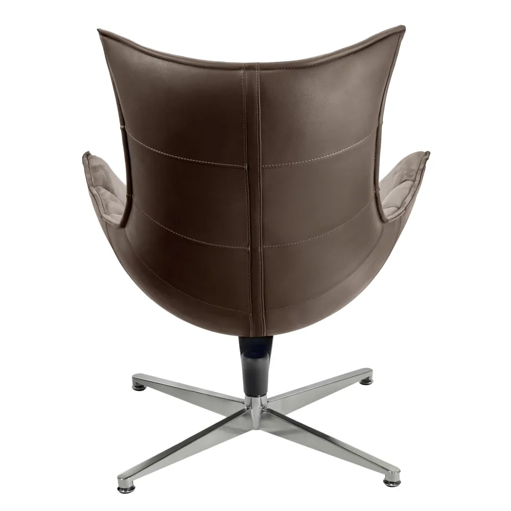 Кресло Bradex Home LOBSTER CHAIR латте искусственная замша, коричневый