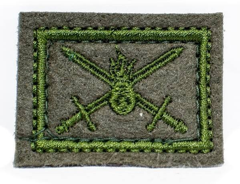 Нашивка петличная на липучке Сухопутные войска полевая