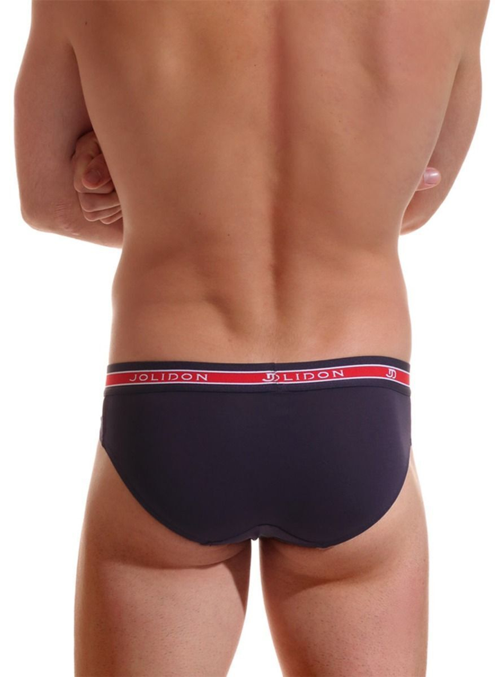 Мужские трусы-слипы с резинкой в полоску (Размер: XXL) (Цвет: серый)