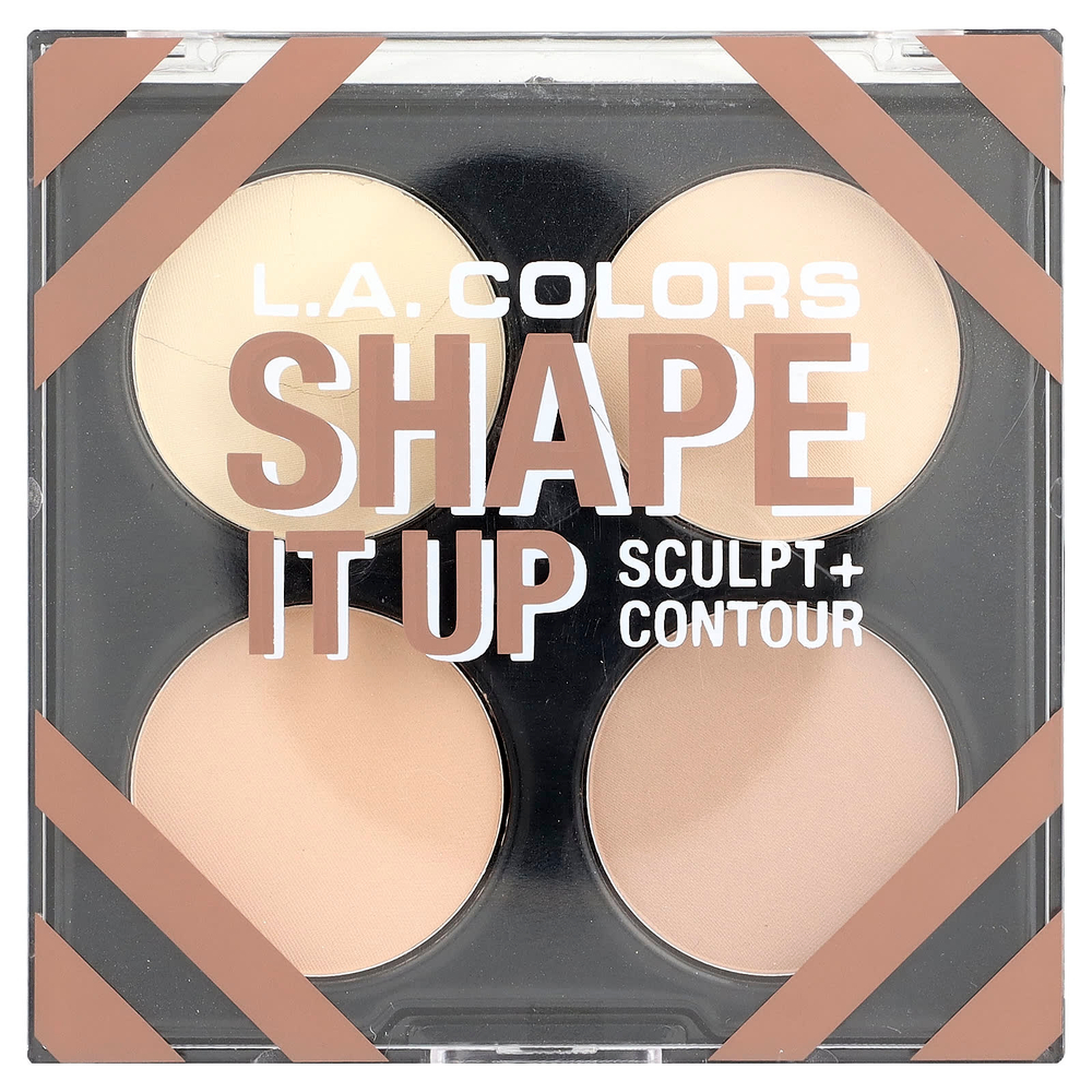 L.A. Colors, Sculpt + Contour, палитра для контурирования из 4 оттенков, CPF638 Shape It Up, 14 г (0,49 унции)