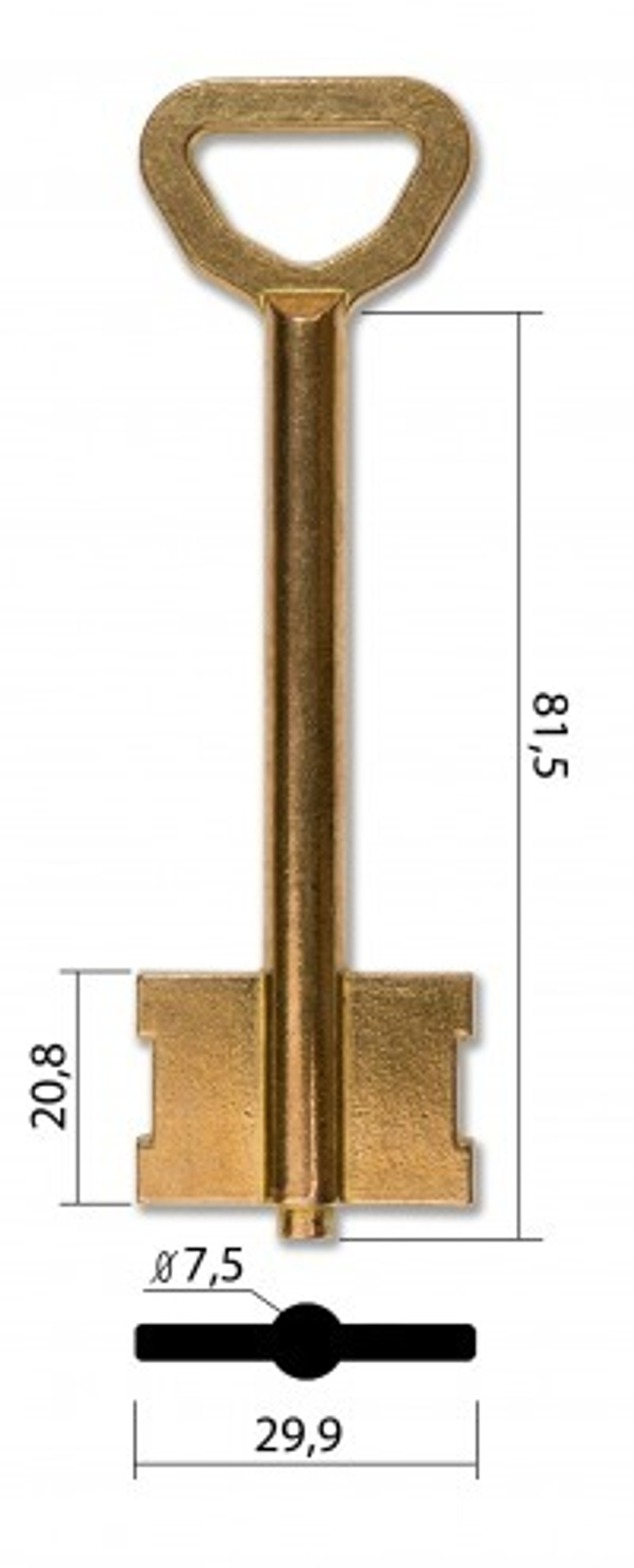 Заготовка сувальдного ключа 14144 BTK1D БАТАЙСК