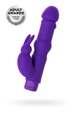 Вибратор с клиторальным стимулятором A-toys фиолетовый 18 см