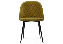 Стул на металлокаркасе Зест микровелюр 12 / черный глянец