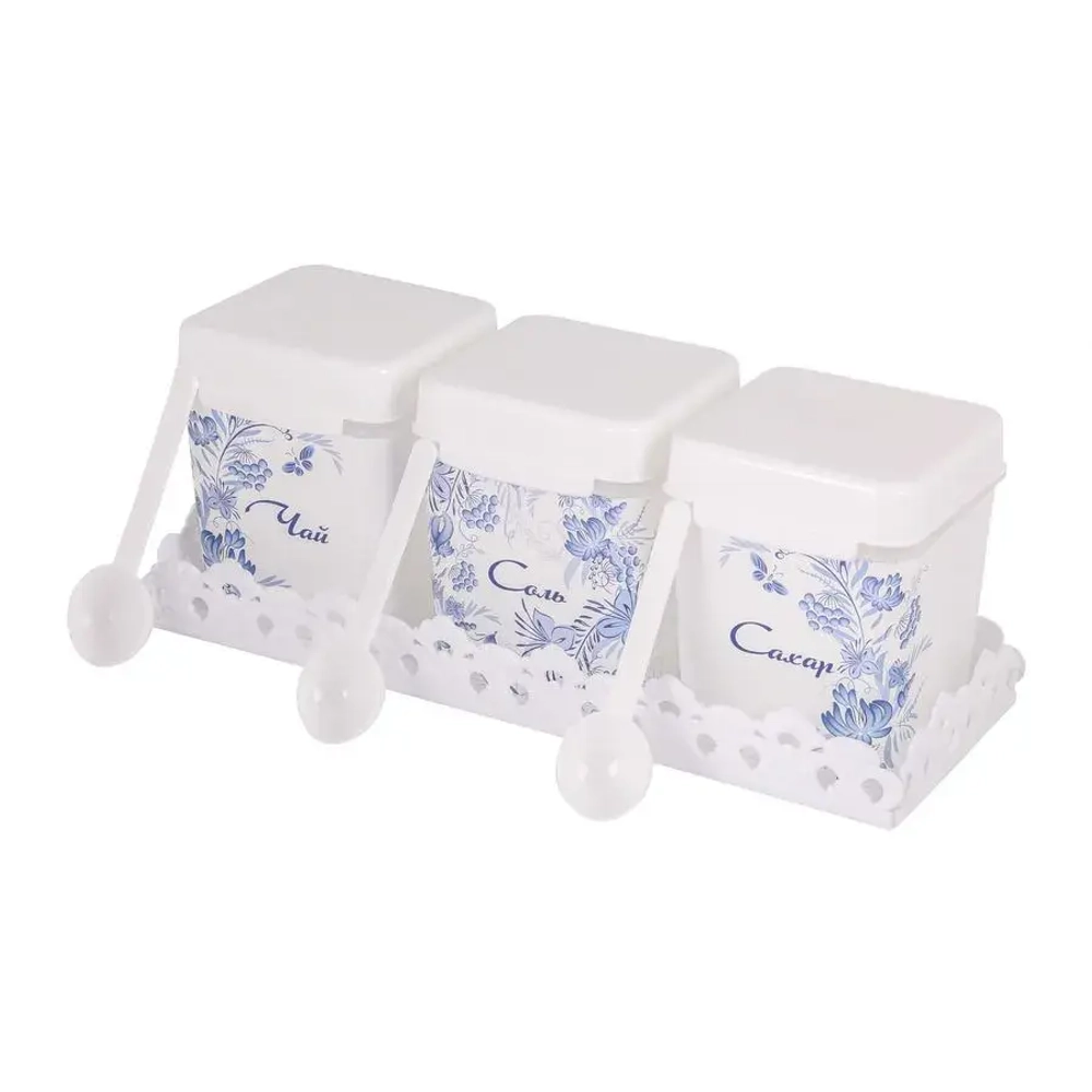 Набор емкостей Шале 1,2л. на подставке (комплект 9 шт)