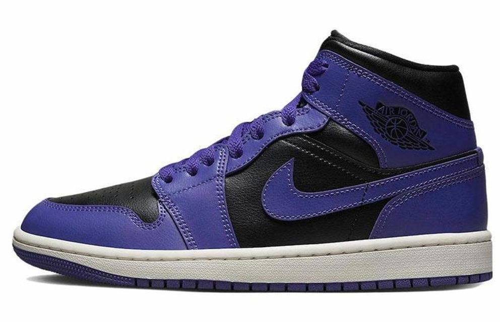 Кроссовки Jordan Air Jordan 1 Mid "Purple Black" (Женская размерная сетка)