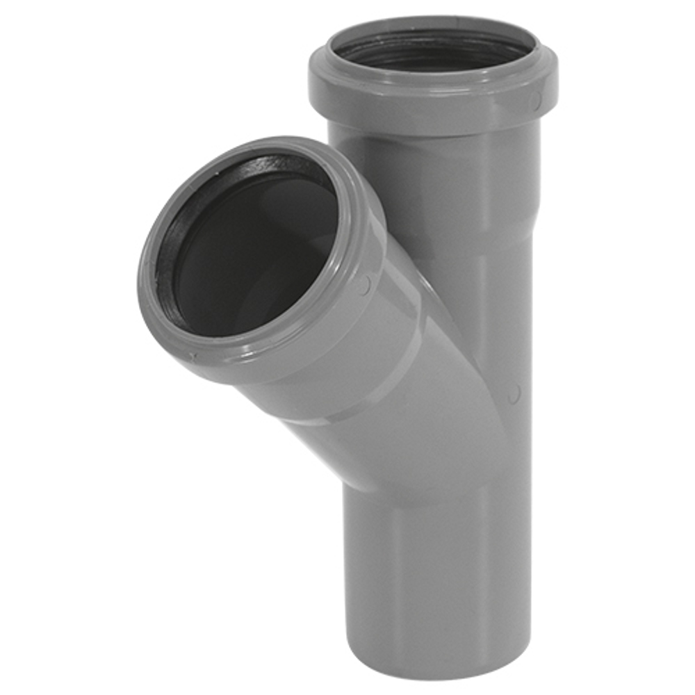 Тройник для внутренней канализации TEBO RU-TB ПП 40-40 х 45°