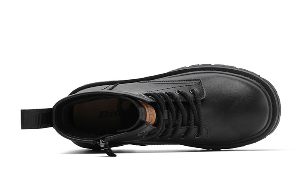 Dickies Cow Split Leather Thermal Abrasion Resistant Height Increasing Slip Resistant Crew Combat Boots Women"s