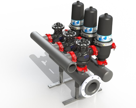 Дисковый фильтр серии L (A3BA3L4) с авт. блоком промывки, 110х3х3'' (3F3LA4B) до 75м3/ч