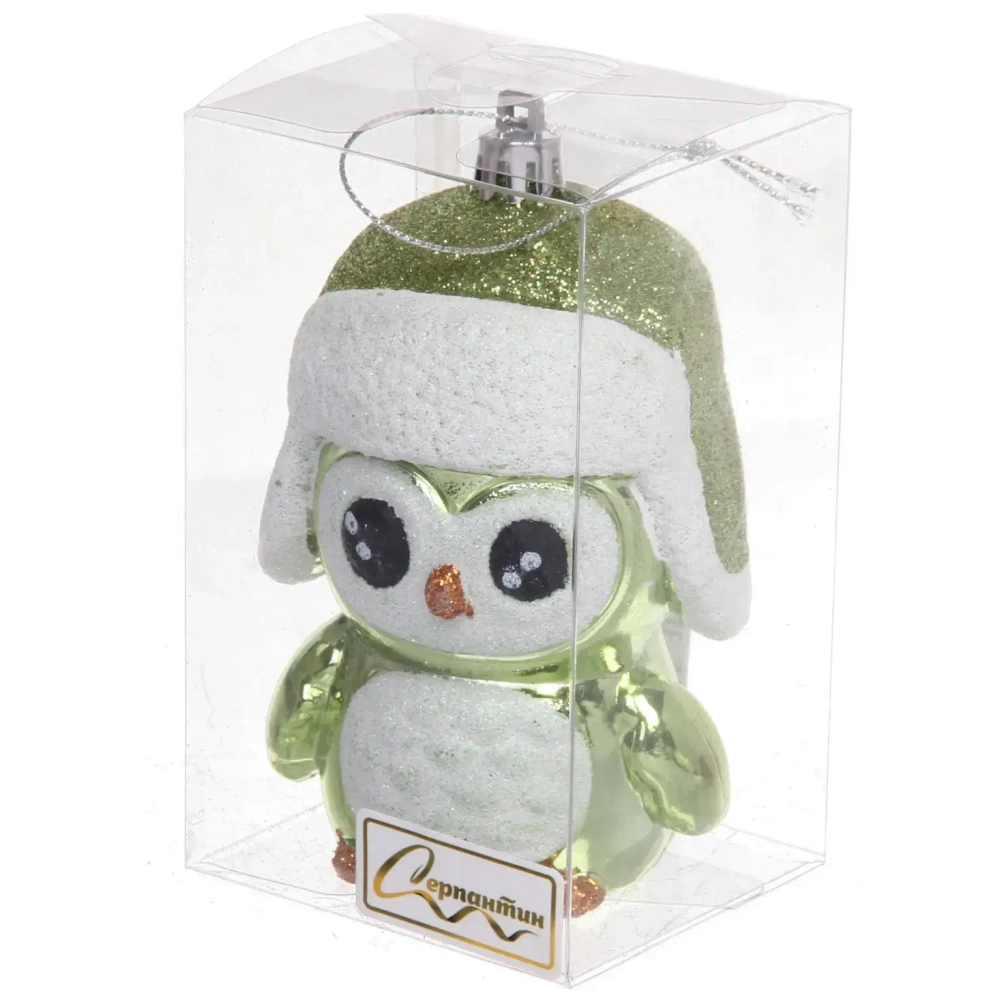 Ёлочная игрушка «Новогодний пингвин» 7*6*11 см, зелёный