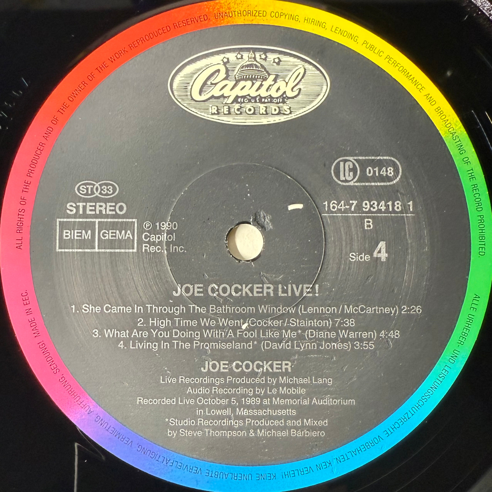 Виниловая пластинка Joe Cocker - Joe Cocker Live! 2LP