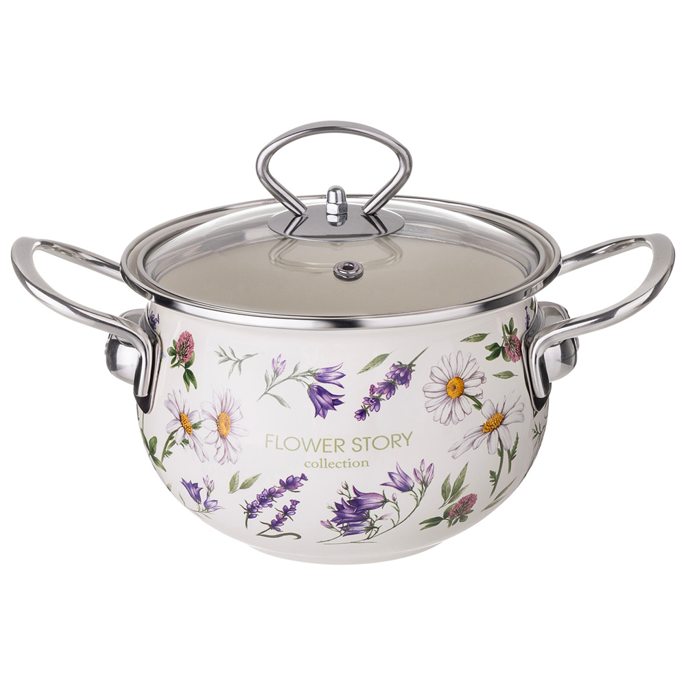 Кастрюля 2л серия "Flower story"