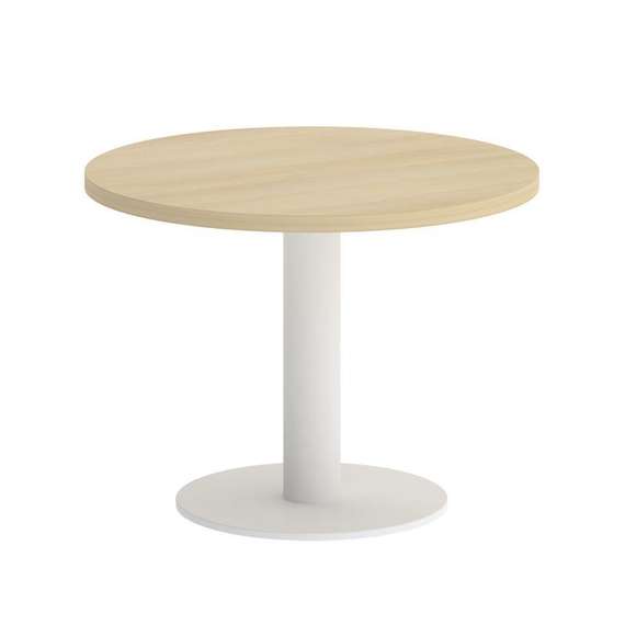 Yalta Стол журнальный круглый LT.SJ-1 Акация Лорка/Металл Белый 600*600*450