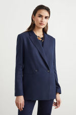 1729 Жакет женский (т.синий)