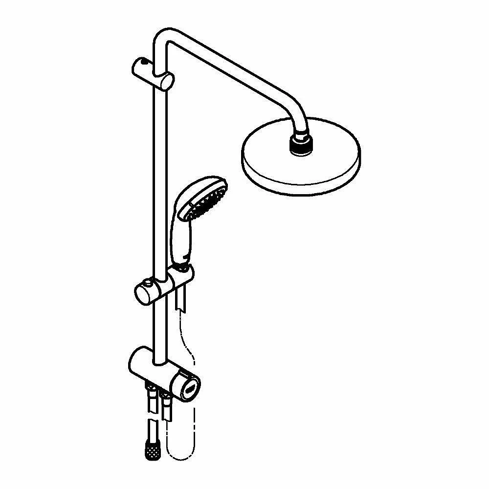 Душевая система Grohe Tempesta System 200 27389002 хром
