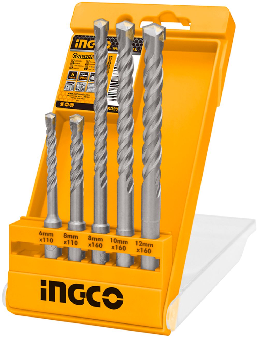 Набор буров SDS plus 5 шт INGCO AKD2052 INDUSTRIAL