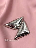 Брошь металлическая Прад. серебристая