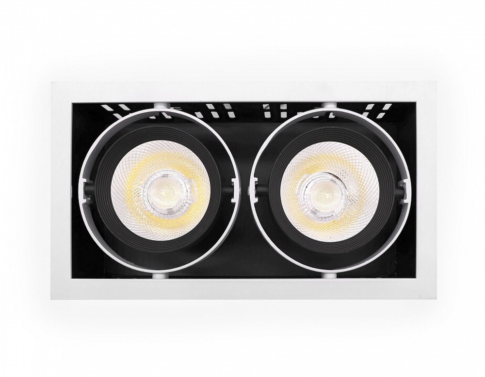 Встраиваемый светильник Ambrella Light T T812 BK/CH 2*12W 4200K