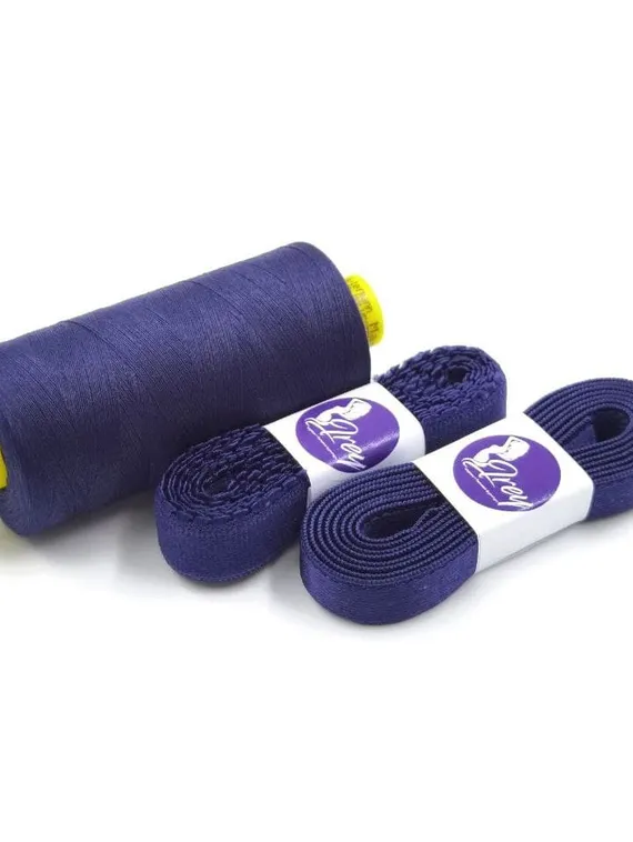 061 59 Резинка ажурная 9 мм, темно-синий 061, Греция