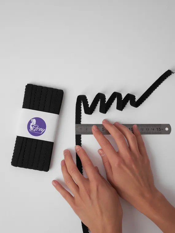 170 641/10 ОПТ Резинка отделочная Lauma Fabrics, 10 мм, черный 170