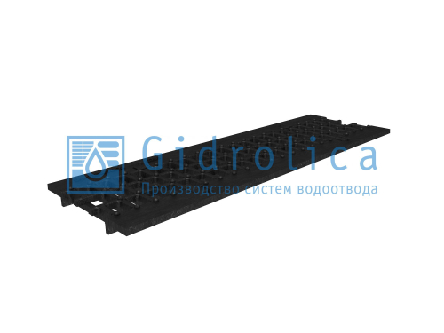 Решётка водоприёмная для бетонных лотков чугунная ячеистая РВЧЯ с пружинным крепежом, Gidrolica, Россия
