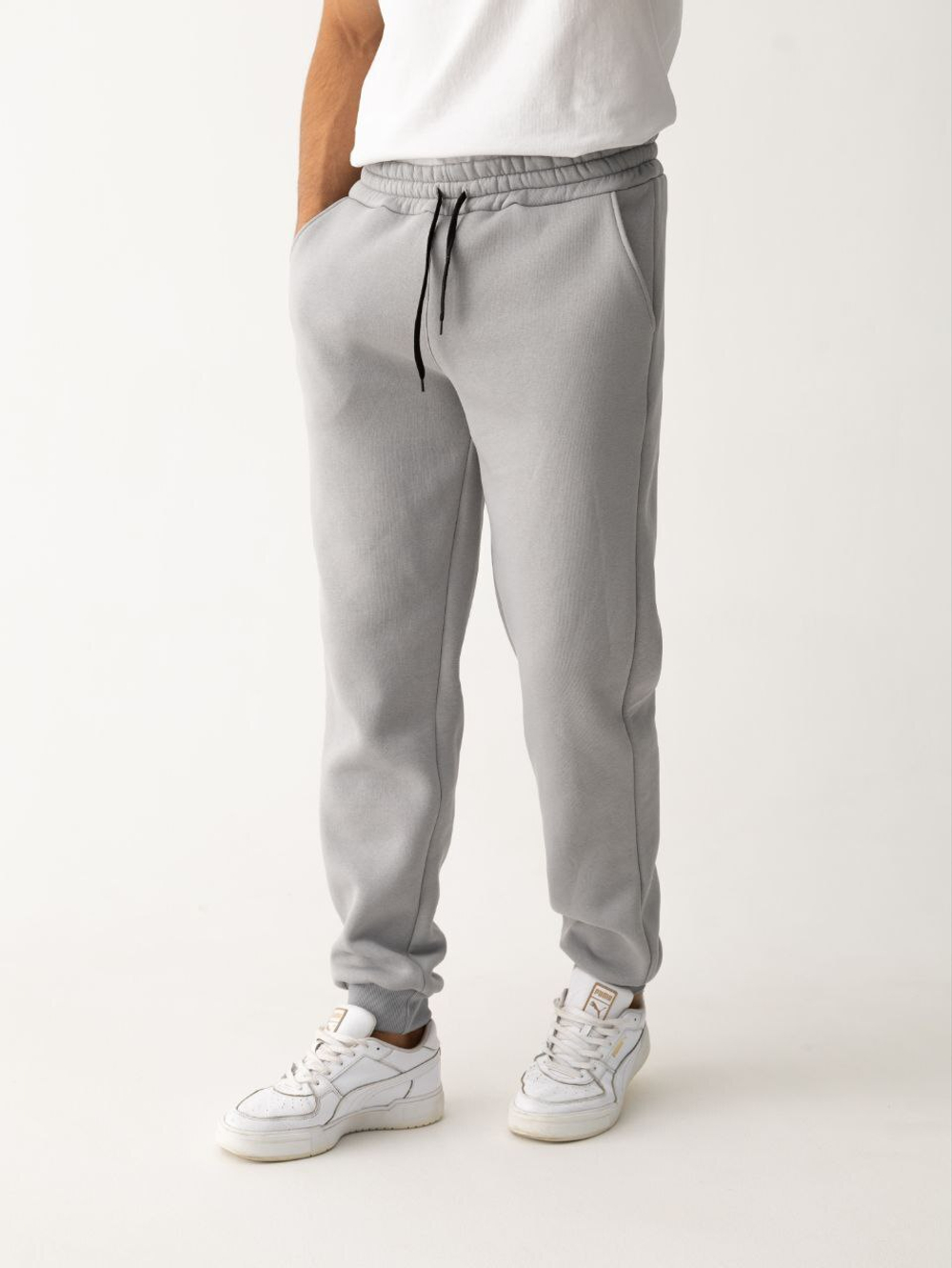 Брюки спортивные мужские теплые. Грей