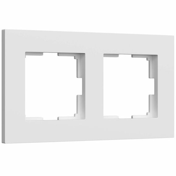 Рамка Werkel Slab 2 постовая белая матовая 38363