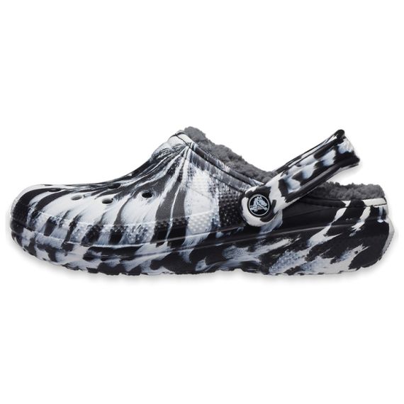 Crocs Classic Lined Clog 'Marbled White Black'