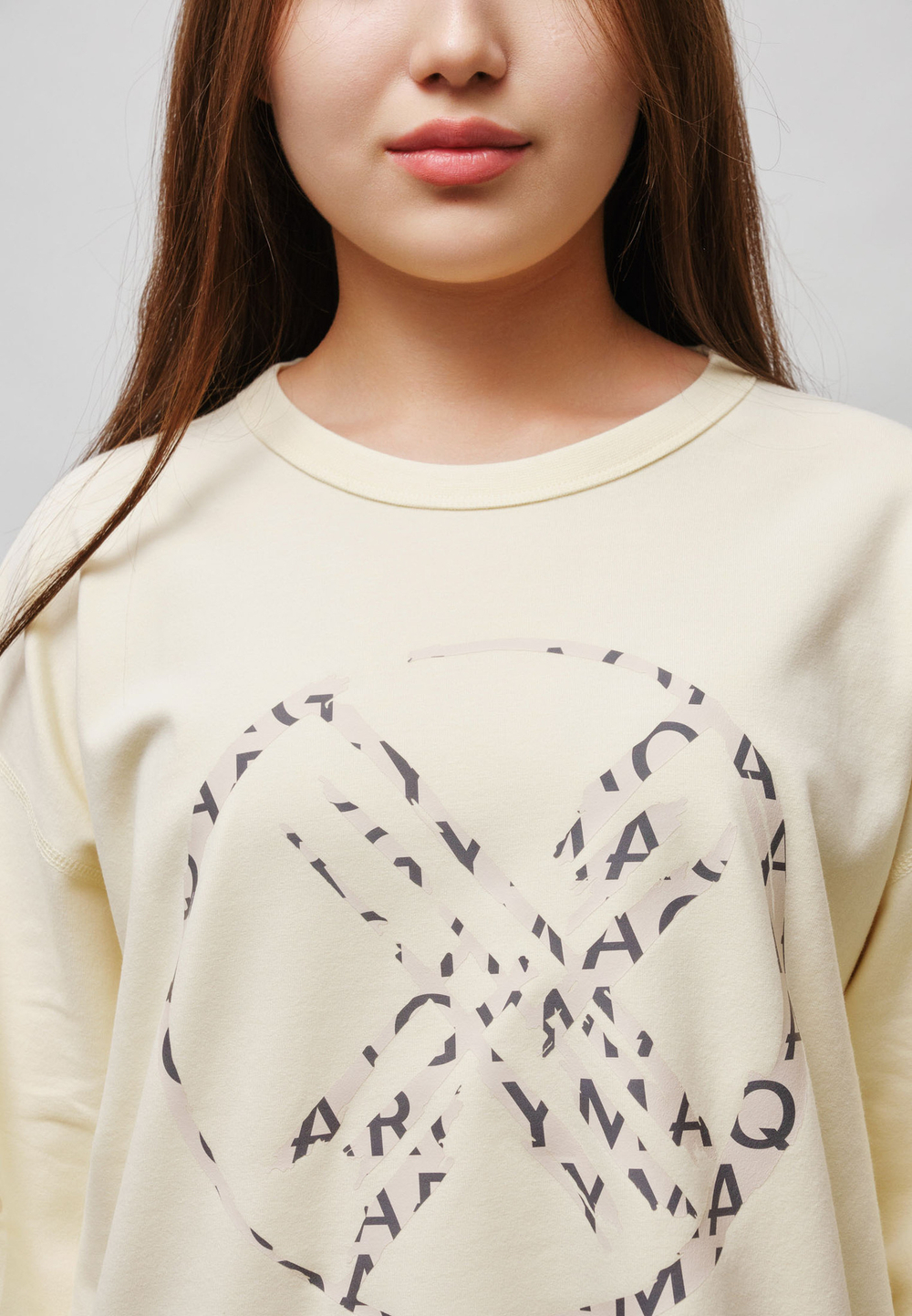Футболка оверсайз SHANYRAQ CREAM WHITE