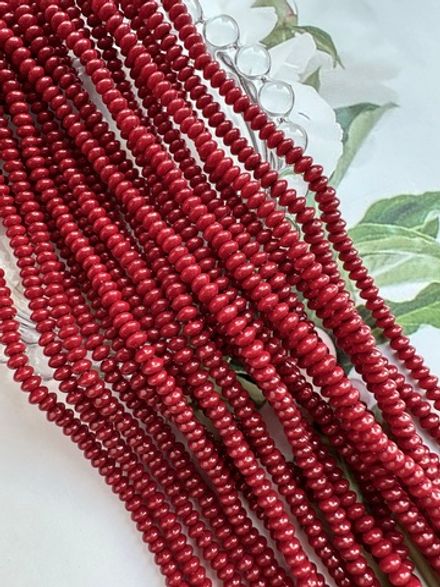 "Жемчуг" 4,5мм, "Майорка. Имитация", рондель (винный цвет)