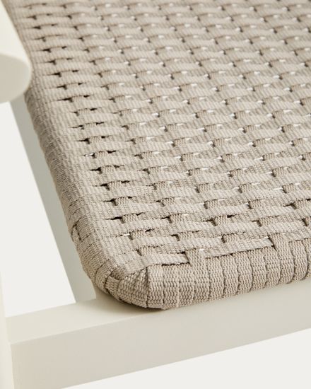 Уличный стул Erice из алюминия и шнура цвета экрю