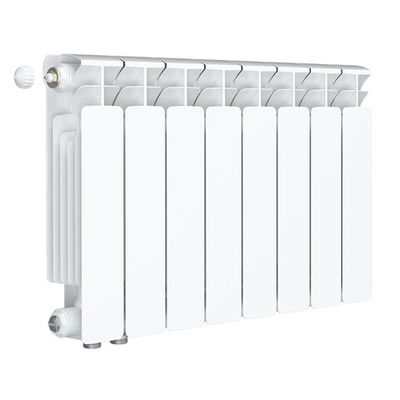 Радиатор биметаллический Rifar Base 350 Ventil 8 секций нижнее левое подключение