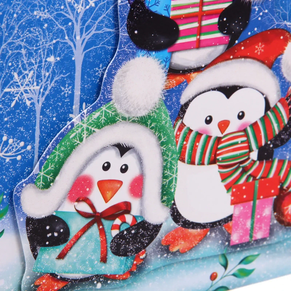 Коробка подарочная «Веселые пингвинята» 15,5*15,5*7,5 см