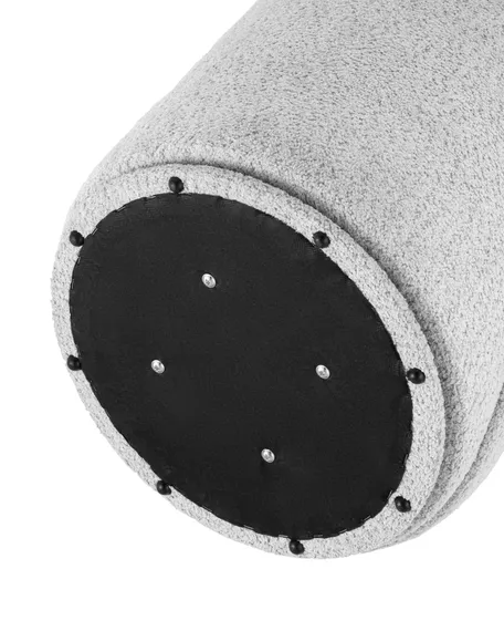 Крутящийся пуф со спинкой Loreen, белое букле