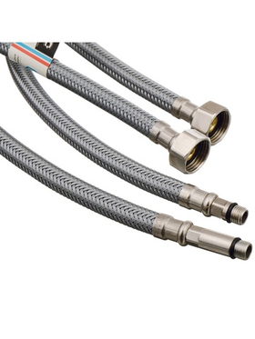 Подводка для смесителя гибкая нерж. с удлиненным штуцером 80см ТР (пара)