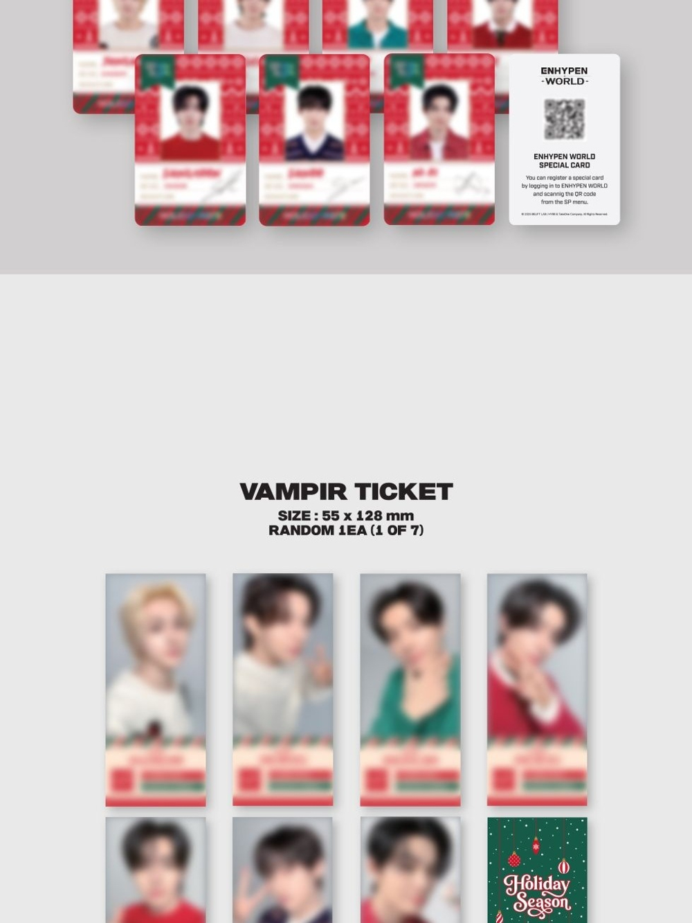 товары ENHYPEN - ENHYPEN WORLD COUPON CARD COLLECTION HOLIDAY SEASON BASIC Version