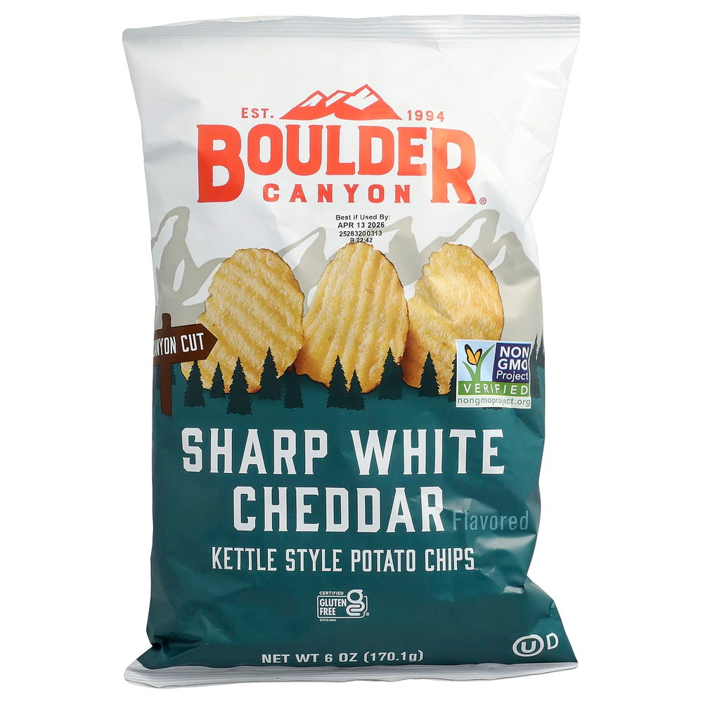 Boulder Canyon, Картофельные чипсы, острый вкус белого чеддер, 170,1 г (6 унций)