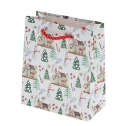 GAEM Пакет подарочный (бумага 210г/м2, блок 12шт), L12 W6 H14 см, 4в.