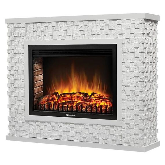 Каминокомплект: Очаг Electrolux EFP/P-3320RLS с порталом Quadro 30 камень песчаник античный бел купить в Москве и Московской области по низкой цене с доставкой по России — (1) Каминокомплект: Очаг Electrolux EFP/P-3320RLS с порталом Quadro 30 камень песчаник античный бел — (1)