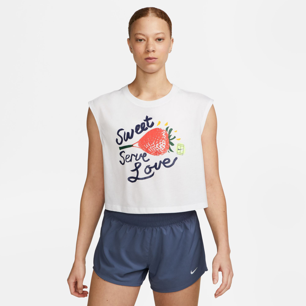 Женская теннисная майка Nike Dri-Fit London Tank Top Women - White, Multicoloured